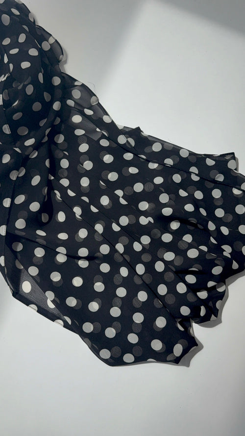 Polka dot chiffon hijaab