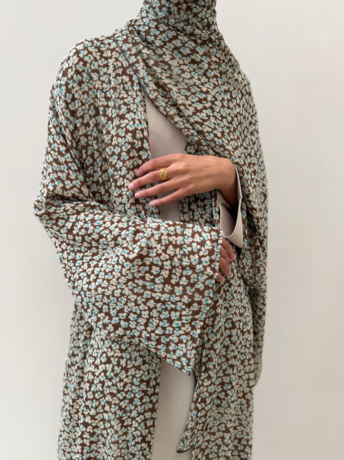 Daisy print Set: Blue