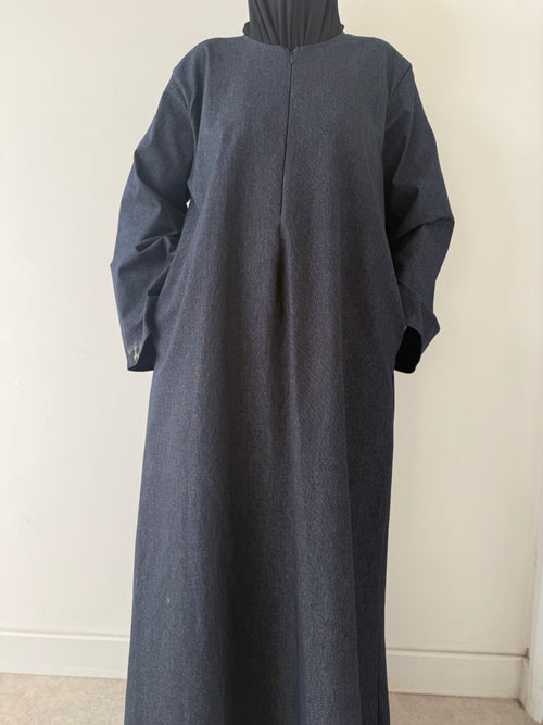 Denim pocket ZIP dress 2.0
