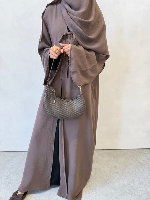 Mocha Bow abayah Set