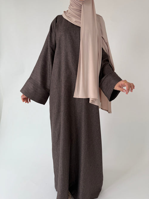 Pecan Herringbone abayah