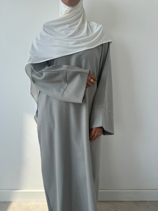 Pastel grey abayah