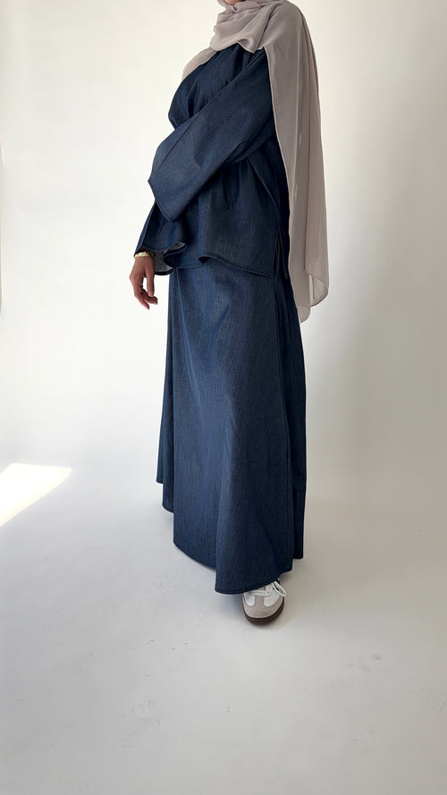 Denim co-ord skirt set