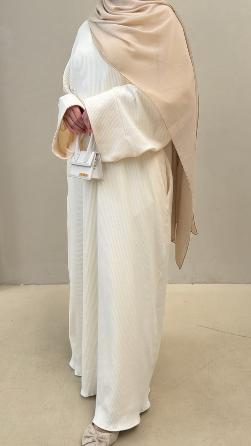 Dania Ribbed abayah: Cloud