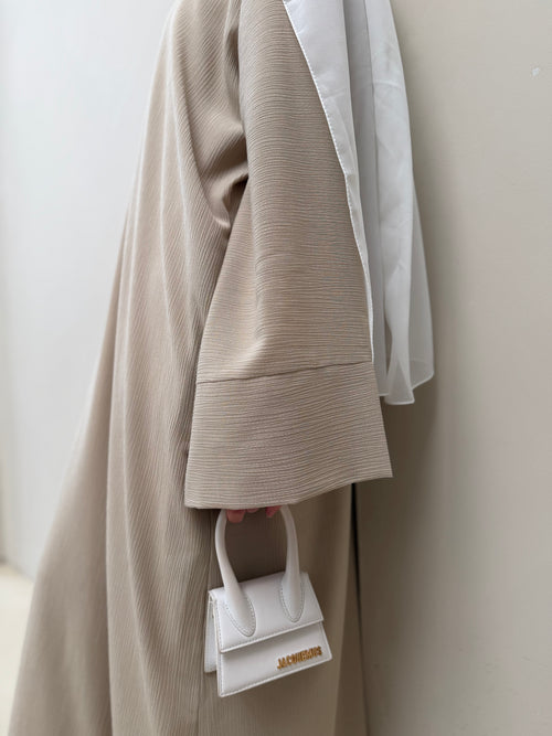 Beige Textured abayah