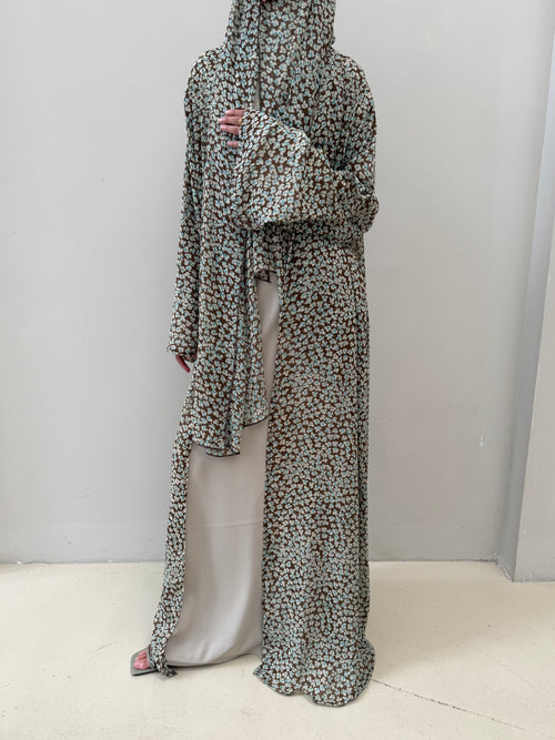 Daisy print Set: Blue