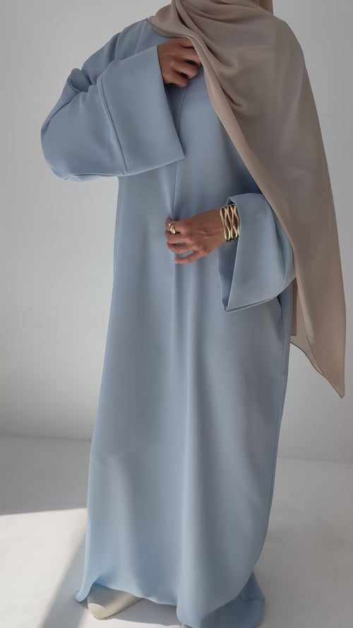 Spring basics: Powder blue Abayah ZIP