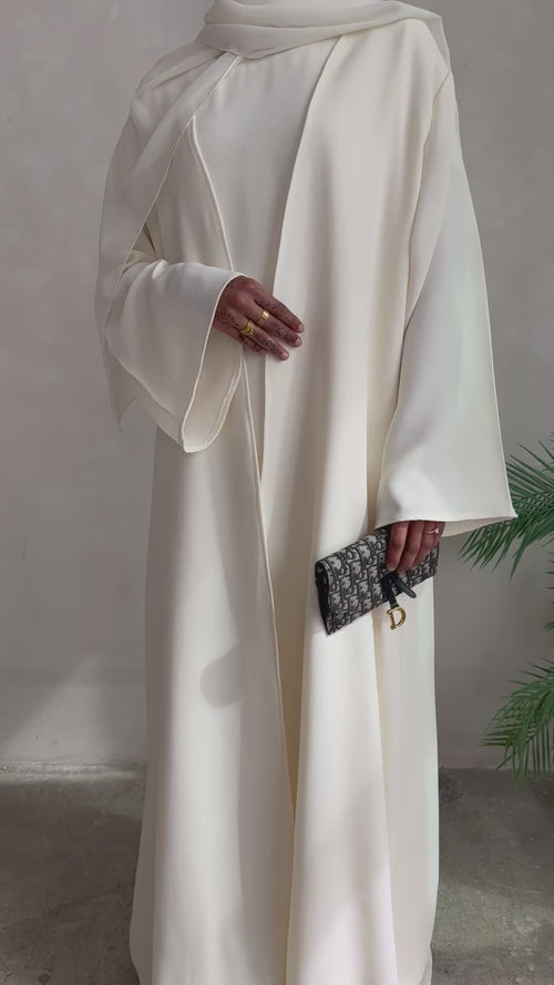 Soft Ivory abayah Set