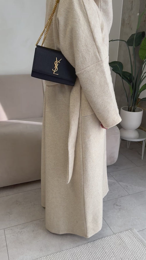 Beige Wool Coat abayah